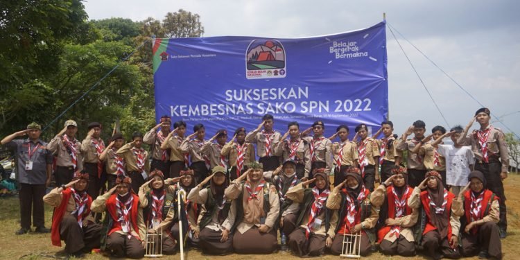 Peserta Kemah Besar Nasional dari Sako SPN Kota Depok
