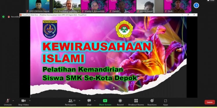 Webinar Kemandirian Bidang Diklat DPD LDII Kota Depok