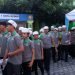 Santri Ponpes Wali Barokah Kediri turut menyemarakkan peringatan Hari Amal Bhakti (HAB) Kemenag ke-77 tahun 2023. (LINES)