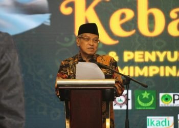 KH Said Aqil Siradj saat memberikan sambutan pada acara Tadarus Kebangsaan. (LINES)