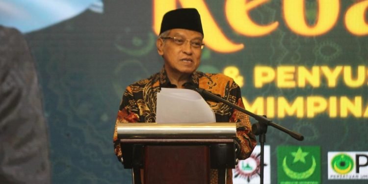 KH Said Aqil Siradj saat memberikan sambutan pada acara Tadarus Kebangsaan. (LINES)