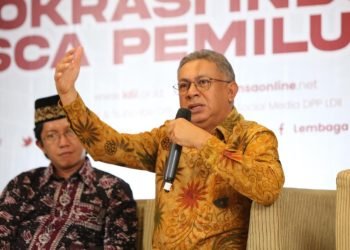 Senior Advisor Paramadina Public Policy Institute, Abdul Malik Gismar saat menjadi pemateri dalam Webinar kebangsaan DPP LDII, 23/8 (LINES).