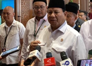 Menhan Prabowo Subianto saat menghadiri Rakernas LDII 2023. (LINES)