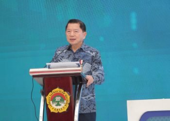 Kepala Bappenas, Suharso Monoarfa saat memberikan materi pada Rakernas LDII. (LINES)