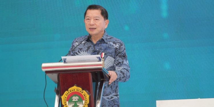 Kepala Bappenas, Suharso Monoarfa saat memberikan materi pada Rakernas LDII. (LINES)