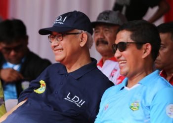 Ketua Umum DPP LDII KH Chriswanto Santoso menghadiri Festival Sepak Bola Forsgi Piala Menpora Cup I di Stadion Patriot Candrabhaga, Bekasi, 22 Oktober 2022.  Foto: LINES