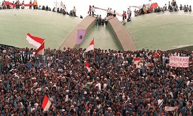 Ilustrasi Reformasi 1998. (foto: Sindo)