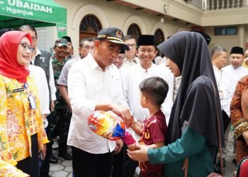 Menko PMK Muhadjir Effendy saat di Ponpes Al Ubaidah Kertosono, Nganjuk. (LINES)