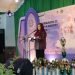 PJ Wali Kota Kediri Zanariah memberikan sambutan sekaligus membuka secara resmi Porsadin II Kota Kediri. (LINES)