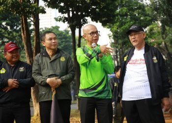 Jaksa Agung Muda bidang Intelijen (Jamintel), Reda Manthovani bersama Ketua Umum DPP LDII, KH Chriswanto Santoso. (LINES)