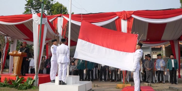 Upacara Peringatan HUT ke-79 Republik Indonesia. (LINES)