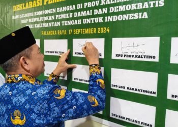 Diskusi Kebangsaan dan Deklarasi Pemilu Damai 2024 yang digelar LDII Kalimantan Tengah. (LINES)