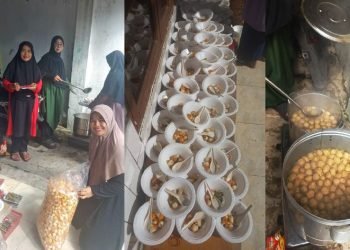 TPS 06 yang berlokasi di GSG Manbaul Huda milik PC LDII Katapang, warga LDII memeriahkan momen itu dengan membagikan 500 porsi bakso gratis. Foto: LINES