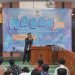 Ketua DPD LDII Tangsel Edy Iriyanto saat memeberikan sambutan didepan Generus LDII Kelurahan Serua. Foto: LINES
