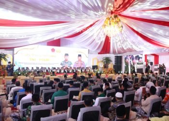 TNI Polri buka puasa bersama ormas. (FOTO: LINES)