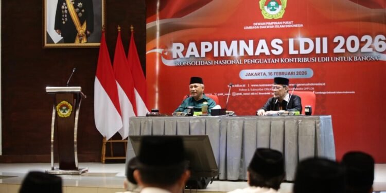 Ketum DPP LDII KH Chriswanto Santoso dalam Rapimnas LDII 2026. (LINES)