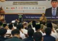 Menko AHY saat memberikan kuliah umum di Ponpes Minhajurrosyidin. (LINES)