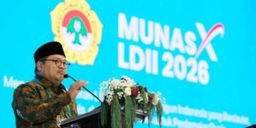 Dody Taufik Wijaya, terpilih menjadi Ketua Umum DPP LDII Periode 2026-2031, pada Munas X LDII yang berlangsung 7-9 April 2026, di Grand Ballroom Ponpes Minhajurrosyidiin, Jakarta. (LINES)