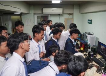 Siswa SMK Tri Sukses Depok saat mengikuti kegiatan di kantor DPP LDII. (LINES)