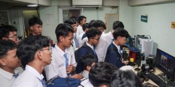 Siswa SMK Tri Sukses Depok saat mengikuti kegiatan di kantor DPP LDII. (LINES)
