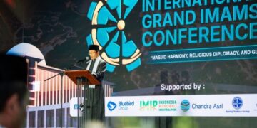 Menteri Agama RI sekaligus Imam Besar Masjid Istiqlal, KH Nasaruddin Umar saat pembukaan acara. (LINES)